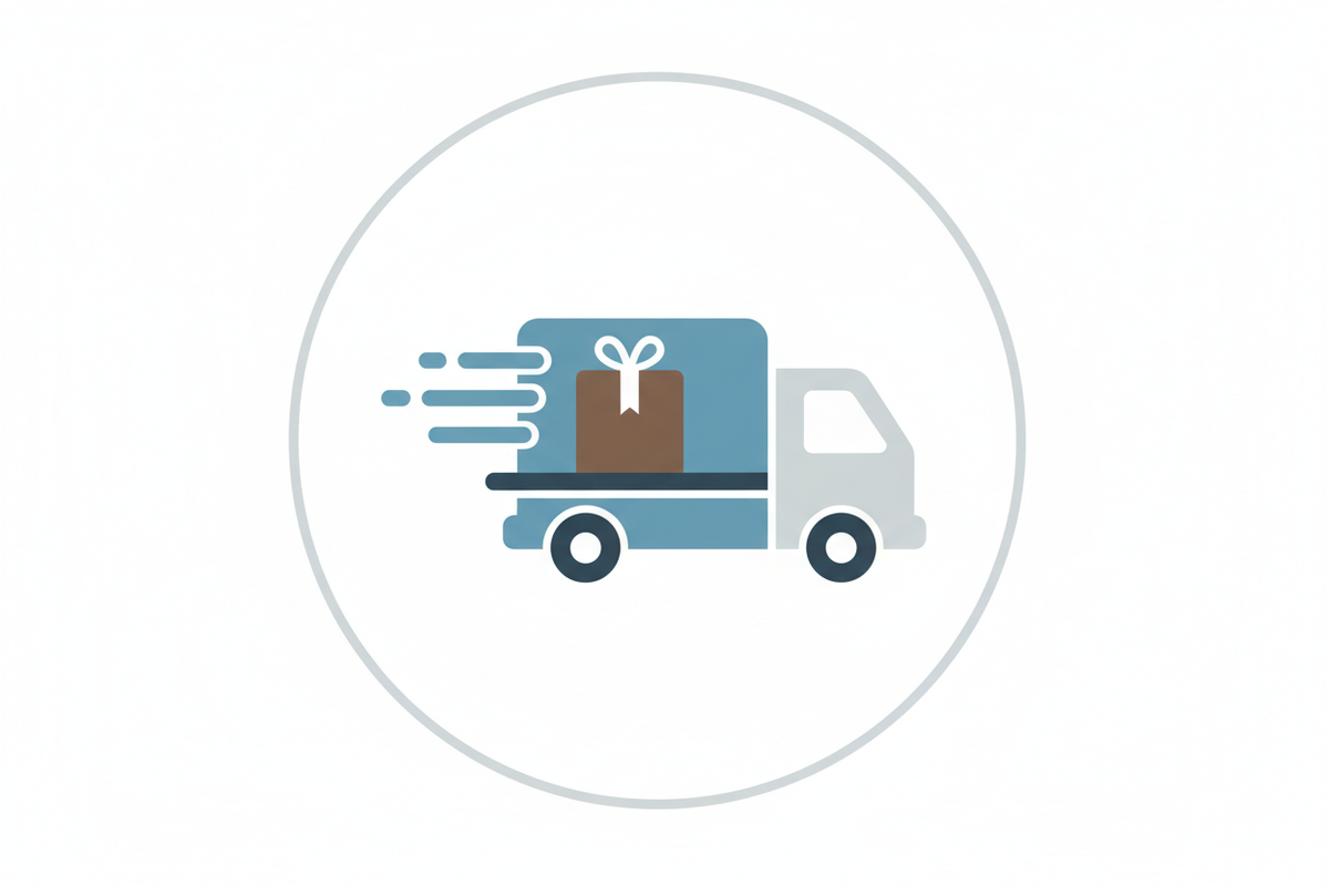 and delivery truck should be visible in icon